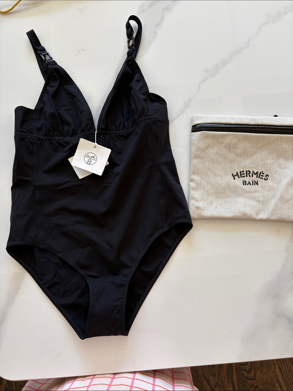 Hermes Black One-Piece Swimsuit